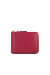 Comme Des Garçons Classic Leather Zip Wallet In Red