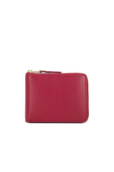 Comme Des Garçons Classic Leather Zip Wallet In Red
