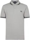 Comme Des Garçons Gray Cotton Polo Shirt With Contrasting Collar In Gray