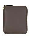Comme Des Garçons Classic Vertical Wallet Zip Around In Brown