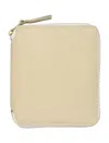 Comme Des Garçons Classic Vertical Wallet Zip Around In Neutral