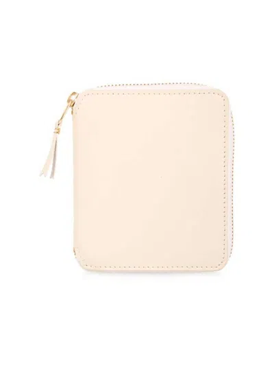 Comme Des Garçons Square Shape Compact Design Wallet In White