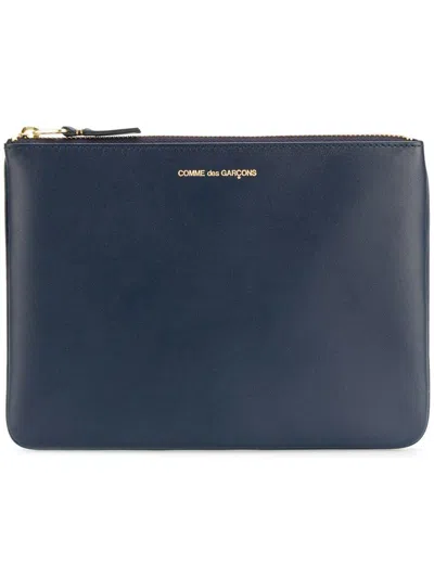 Comme Des Garçons Classic Wallet With Zip Accessories In Blue