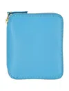 Comme Des Garçons Classic Zip Around Square Wallet In Blue