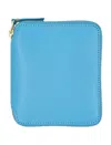 Comme Des Garçons Classic Zip Around Square Wallet In Blue