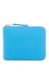 Comme Des Garçons Classic Zip Around Wallet Portfolio In Blue