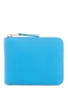 Comme Des Garçons Classic Zip Around Wallet Portfolio In Blue
