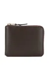 Comme Des Garçons Classic Zip-fastening Leather Wallet In Brown