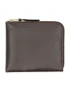 Comme Des Garçons Classic Zip Wallet In Brown