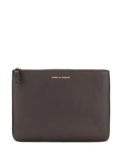 Comme Des Garçons Classic Zip Wallet In Brown