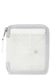 Comme Des Garçons Clear Snakeskin Embossed Rectangular Zip Around Wallet In Transparent