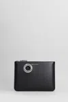 Comme Des Garçons Wallets Large Eyelet Leather Zip Pouch