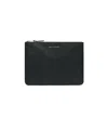 Comme Des Garçons Smooth Leather Clutch In Black