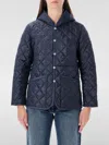 Comme Des Garçons Quilted Hooded Jacket Front Pockets In Blue