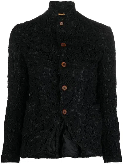 Comme Des Garçons Single-breasted Jacket In Black