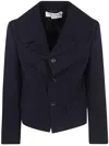Comme Des Garçons Elegant Women's Wool Jacket For Fall/winter 2024 In Blue