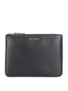 Comme Des Garçons Calfskin Coin Purse Gold-tone Hardware In Black