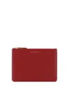 Comme Des Garçons Classic Wallet With Zip Accessories In Red