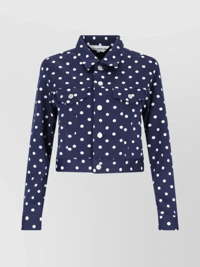 COMME DES GARÇONS COLLARED NECK POLKA DOT JACKET