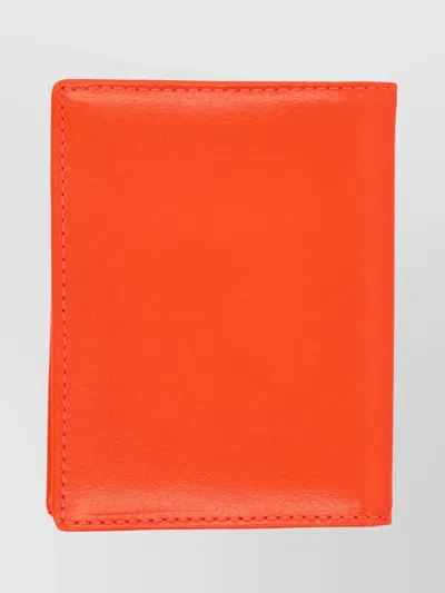 Comme Des Garçons Color-block Bi-fold Cardholder Design In Orange