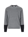 Comme Des Garçons Color Block Sweater In Gray