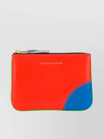 Comme Des Garçons Color Block Wallet Featuring Fluo
