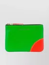 Comme Des Garçons Color Block Wallet Featuring Fluorescent Accents