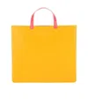 Comme Des Garçons Color-blocking Logo Handbag In Orange