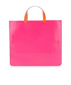 Comme Des Garçons Color Matching Handbag In Pink