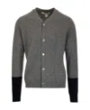 Comme Des Garçons Color-matching Wool Knitted Cardigan
