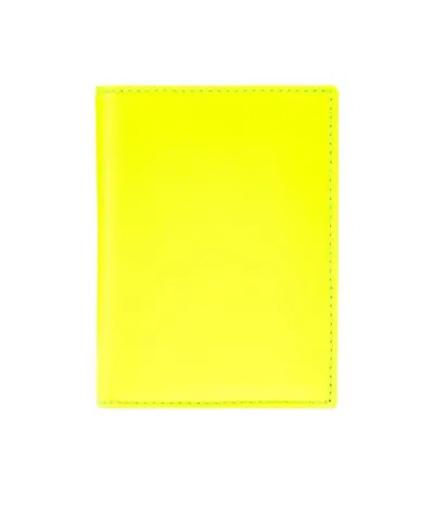 Comme Des Garçons Colour-block Cardholder Wallet In Yellow