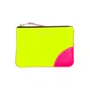 Comme Des Garçons Color Block Wallet Featuring Fluorescent Accents In Yellow