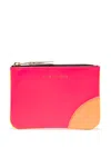 Comme Des Garçons Colour-block Zipped Wallet In Pink