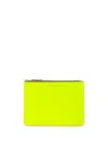 Comme Des Garçons Colour-block Zipped Wallet In Yellow