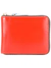 Comme Des Garçons Colour Block Zipped Wallet In Yellow