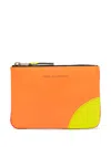 Comme Des Garçons Colourblock Wallet In Orange