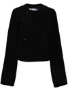 Comme Des Garçons Cropped Women's Jacket Long Sleeves In Black