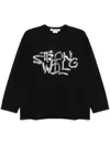 Comme Des Garçons Sequin-embellished T-shirt In Black