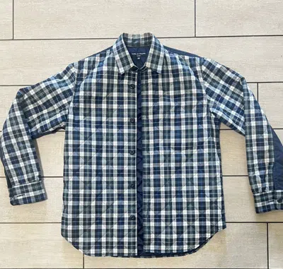 Pre-owned Comme Des Garçons Comme De Garçons Homme Plaid Shirt Jacket In Blue