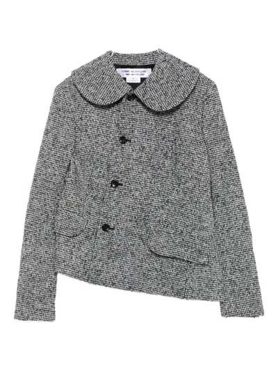 Comme Des Garçons Comme Des Ga Wool Asymmetric Jacket In Black