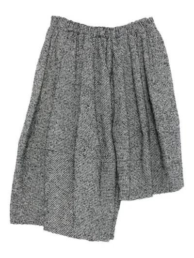 Comme Des Garçons Comme Des Ga Wool Asymmetric Skirt In Black