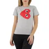 Comme Des Garçons Comme Des Garcon Gray Cotton Rotated Heart T-shirt In Gray