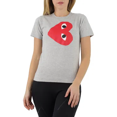 Comme Des Garçons Comme Des Garcon Gray Cotton Rotated Heart T-shirt