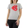 Comme Des Garçons Comme Des Garcon Gray Cotton Rotated Heart T-shirt In Grey
