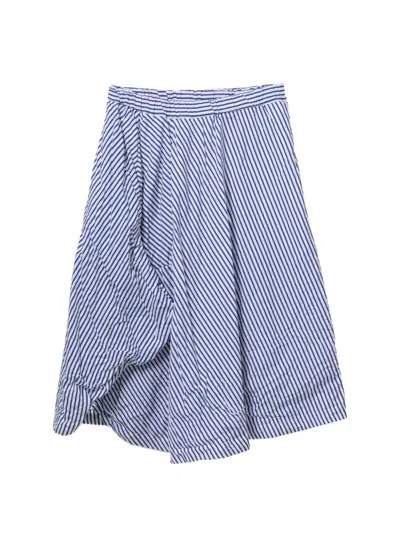 Comme Des Garcons - Comme Des Garcons Bicolor Midi Skirt In Blue
