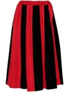 Comme Des Garçons Zweifarbiger Rock In Rot