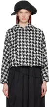 Comme Des Garçons Black & White Houndstooth Jacket In 1 Black /white