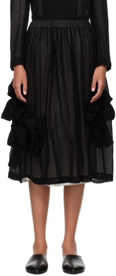 Comme Des Garçons Comme Des Garçons Black Bow Midi Skirt In 1 Black