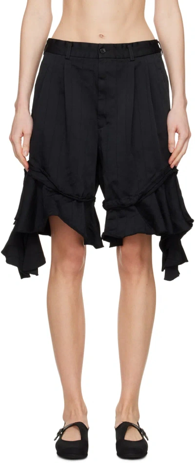 Comme Des Garçons Comme Des Garçons Black Pinstripe Shorts