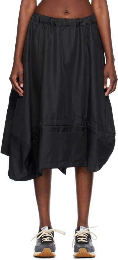 COMME DES GARÇONS COMME DES GARÇONS BLACK PLEATED MIDI SKIRT